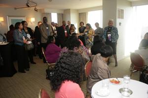 [Reception gathering at 2012 TABPHE conference]