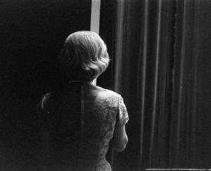 [Alice Faye standing backstage by the curtain, 2]