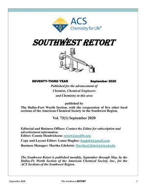 Southwest Retort, Volume 73, Number 1, September 2020