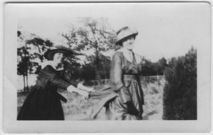 Primary view of object titled '[Two women in Denton, Texas]'.
