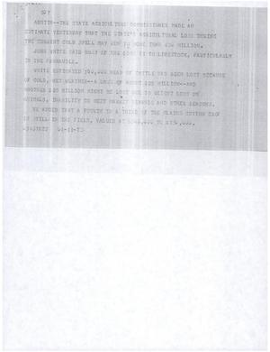 Primary view of object titled '[News Script: Agriculture loss]'.