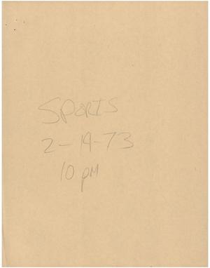 Primary view of object titled '[News Script: 6 PM sports]'.