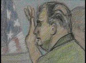 [News Clip: Courtroom sketches]