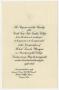 Primary view of [Invitation for the Inauguration of Robert Lincoln Marquis, May 24, 1925]