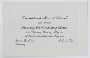 [Commencement Announcement for North Texas State College, May 24, 1951]
