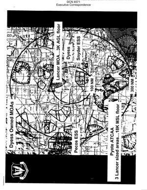 Photocopied Maps sent to Commission R&A Analyst Art Beauchamp by Dyess AFB