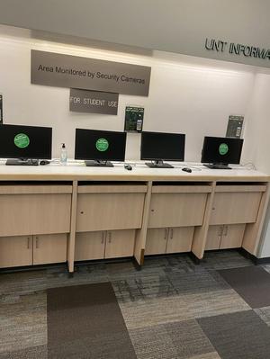 [Computer stations in UNT Union]
