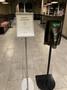 Photograph: [Hand sanitizer and COVID-19 signage in Starbucks on UNT campus]
