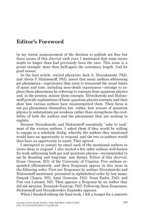 Primary view of object titled 'Editor's Foreword [Fall 2019]'.