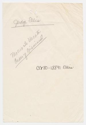 Primary view of object titled '[Envelope to Richard C/ Schwiderski, small note inside]'.