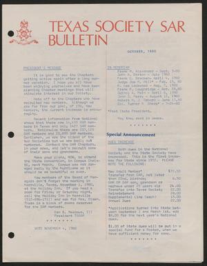 Texas Society SAR Bulletin, October 1980