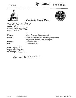 Fax dtd 07/05/05 to Charlie Battaglia from Mrs. Connie Wachsmuth of OASD(LA)