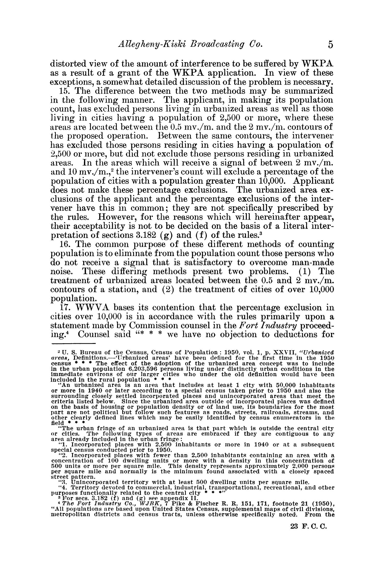 FCC Reports, Volume 23, July 12, 1957 to December 27, 1957
                                                
                                                    5
                                                