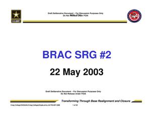 Army - Surge #2 - May 22, 2003 - Briefing and Minutes