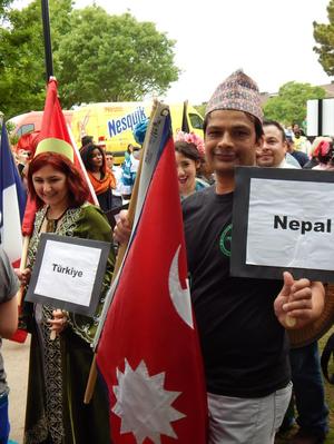 [Turkey and Nepal groups, 2015 International Parade]