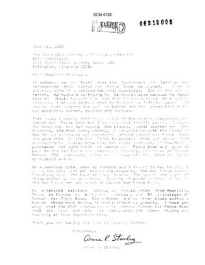 Community Correspondence  - Individual Letters from Cannon AFB New Mexico