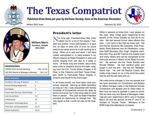 Primary view of object titled 'The Texas Compatriot, Winter 2012'.