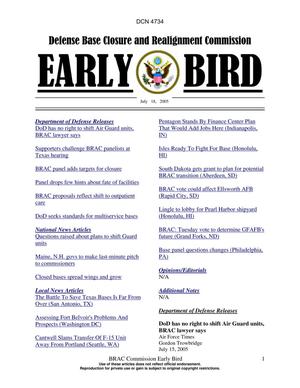 BRAC Early Bird 18 July 2005