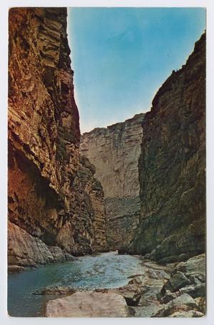 Primary view of object titled '[Postcard of the Santa Elena Canyon and the Rio Grande]'.