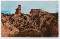 Photograph: [Postcard of the "Lighthouse" structure at Palo Duro Canyon]