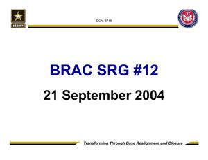 Army - Surge #12 - September 21, 2004- Briefing and Minutes