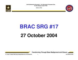Army - Surge #17 - October 27, 2004- Briefing and Minutes