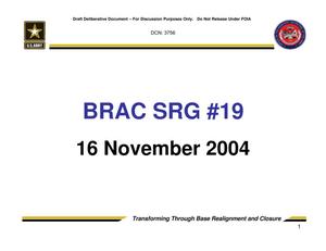 Army - Surge #19 - November 16, 2004- Briefing and Minutes