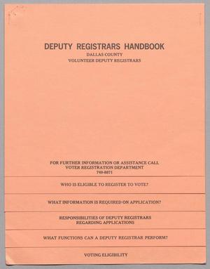 Primary view of object titled '[Deputy registrars handbook]'.