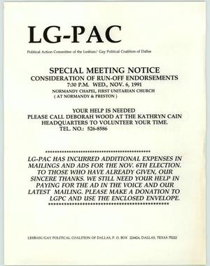 [LGPAC special meeting notice]