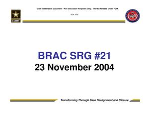 Army - Surge #21 - November 23, 2004- Briefing and Minutes