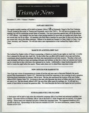 Triangle, Volume 3, Number 1, December 27, 1994