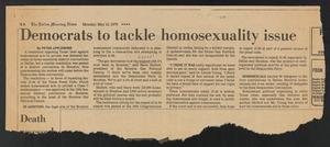 [Clipping: Democrats to tackle homosexuality issue]