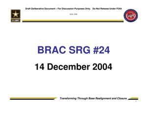 Army - Surge #24 - December 14, 2004- Briefing and Minutes