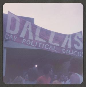[Dallas Gay Political Caucus banner]