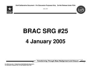 Army - Surge #25 - January 4, 2005- Briefing and Minutes