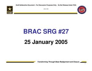 Army - Surge #27 - January 25, 2005- Briefing and Minutes