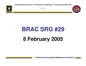 Army - Surge #29 - February 8, 2005- Briefing and Minutes