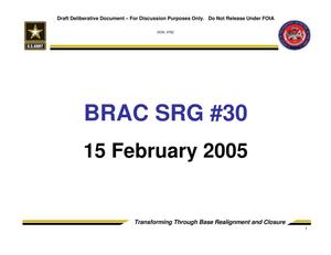 Army - Surge #30 -February 15, 2005 - Briefing and Minutes