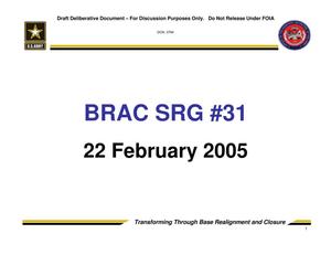 Army - Surge #31 -February 22, 2005 - Briefing and Minutes