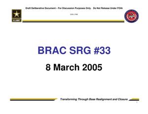 Army - Surge #33 -March 8, 2005 - Briefing and Minutes