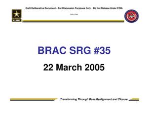 Army - Surge #35 -March 22, 2005 - Briefing and Minutes