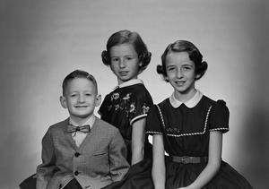 [Portrait of siblings Robert, Ruth, and Nancy Compere]
