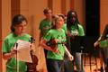 Primary view of [Students holding violins at the UNT Music Summer Orchestra Day Camp]