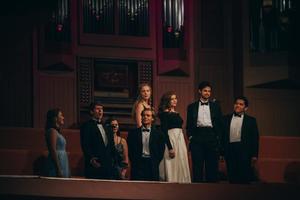 [Eight singers on a balcony performing at the UNT College of Music Gala, 1]