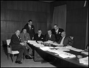 Primary view of object titled '[Board of Regents #1 - Meeting with Architects - 1958]'.