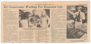[Clipping: Art Conservator Working For Extended Life]