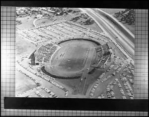 [Aerial Photograph of North Texas State College, Fouts Field Stadium, 1952]