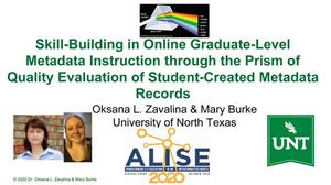 Skill-Building in Online Graduate-Level Metadata Instruction through the Prism of Quality Evaluation of Student-Created Metadata