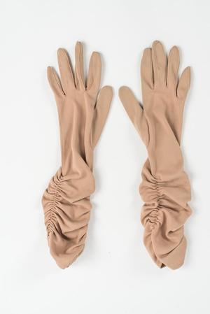 Nylon ruched gloves