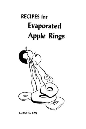 Recipes for Evaporated Apple Rings.